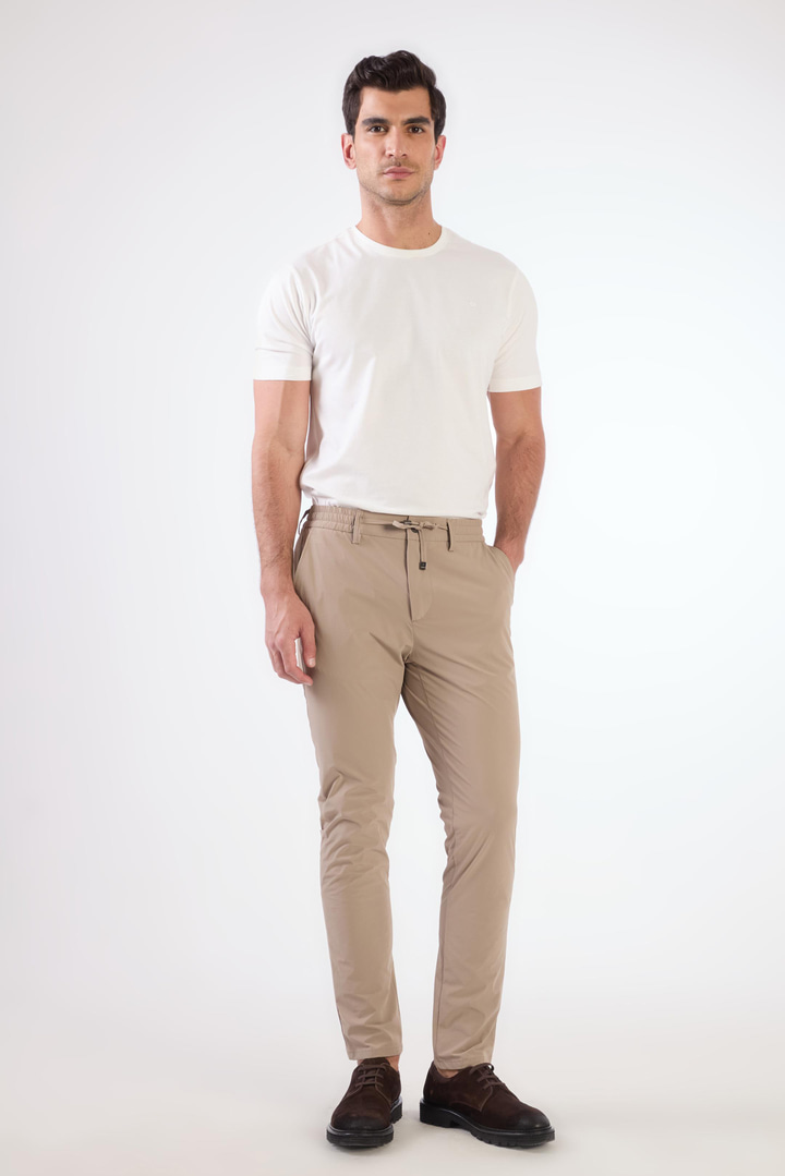 Vizon Bağcıklı Slim Fit Jogger Erkek Pantolon