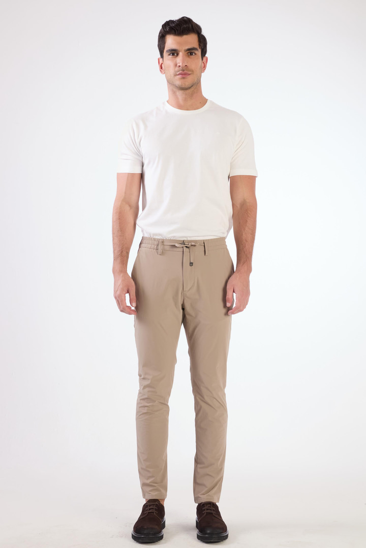 Vizon Bağcıklı Slim Fit Jogger Erkek Pantolon