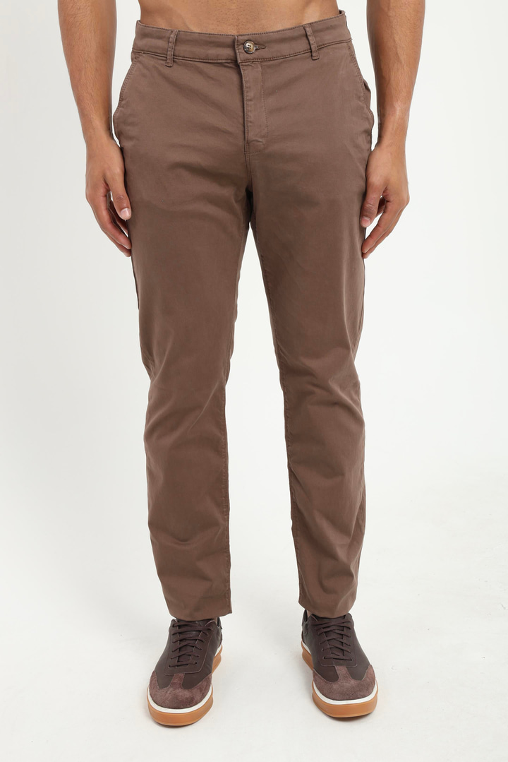 Kahve Düz Regular Fit Erkek Pantolon