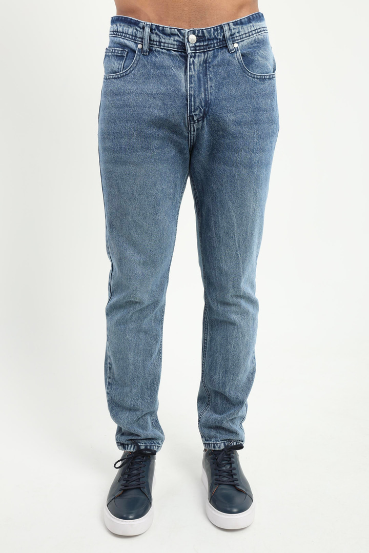 Lacivert Regular Fit Erkek Denim Pantolon