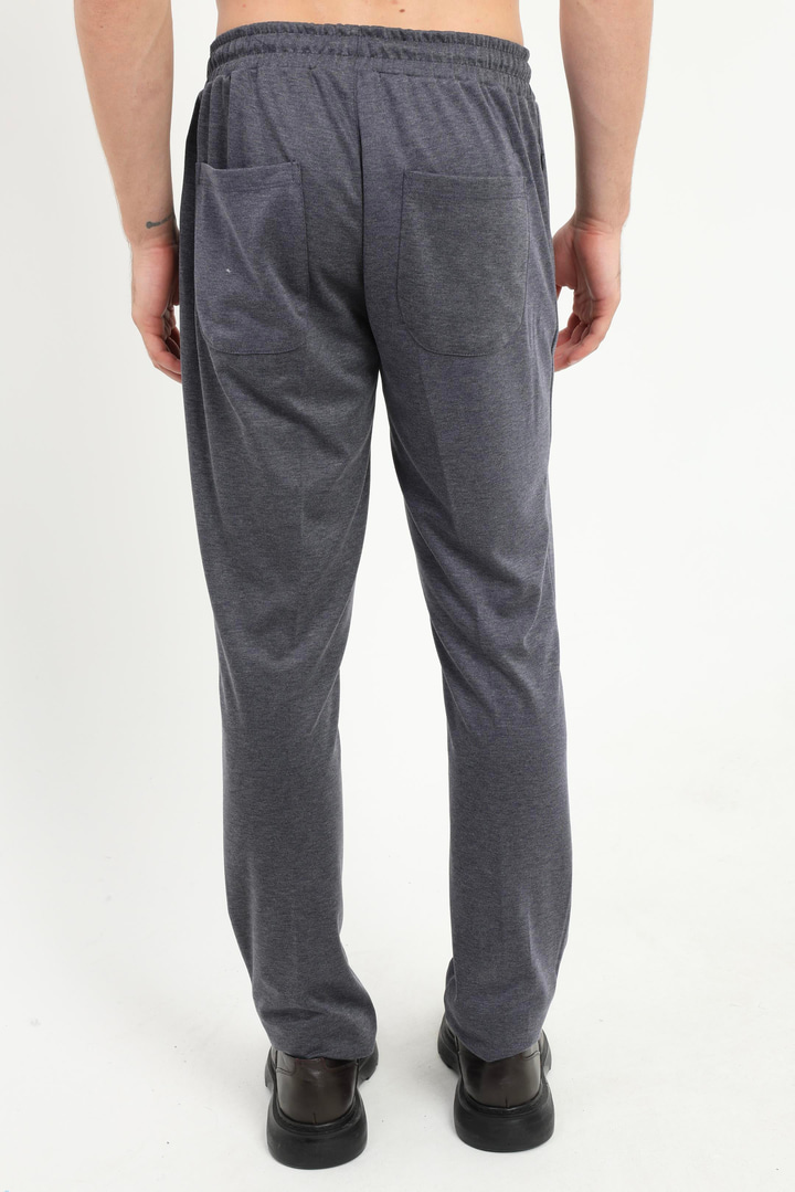 Lacivert Nervür Dikişli Erkek Slim Fit Jogger Pantolon