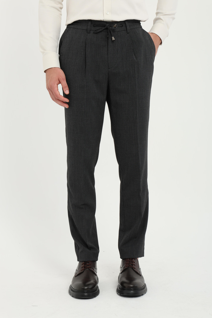 Siyah Armür Slim Fit Erkek Pantolon