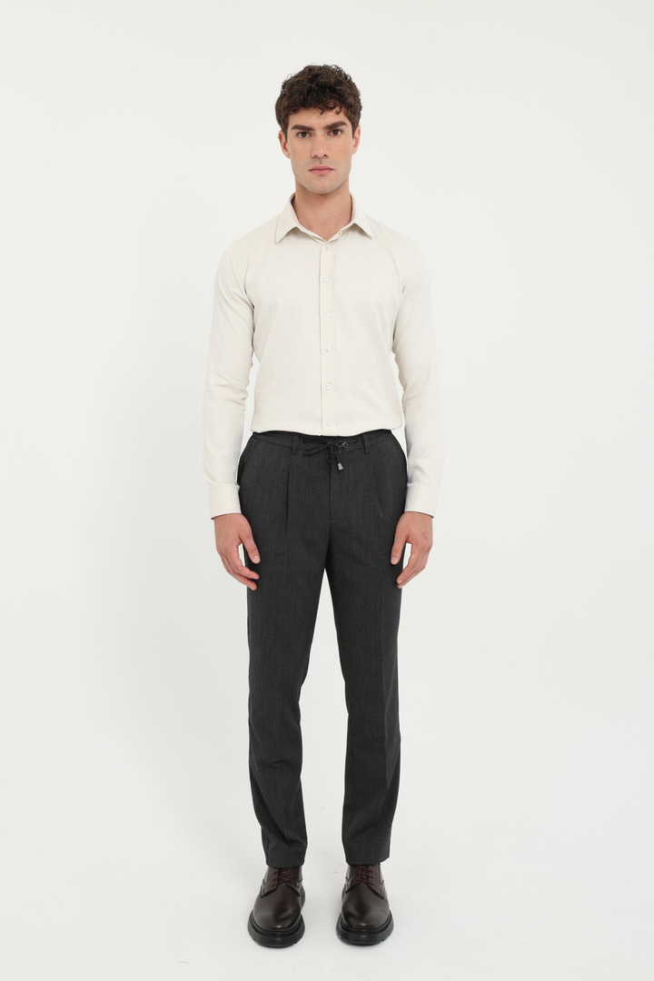 Siyah Armür Slim Fit Erkek Pantolon