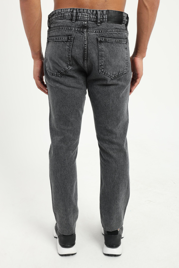 Siyah Regular Fit Erkek Denim Pantolon