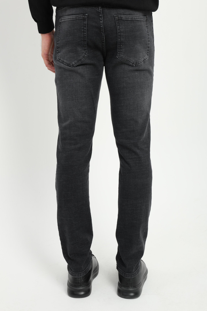 Siyah Slim Fit Denim Erkek Pantolon