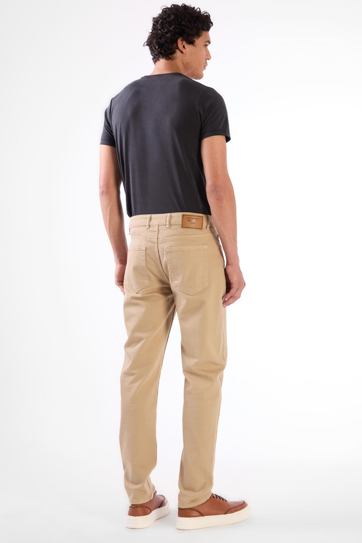 Vizon 5 Cep Düz Renk Slim Fit Erkek Pantolon