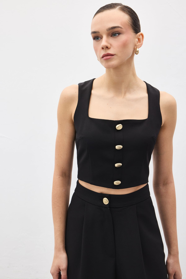 Lucy Crop - Siyah