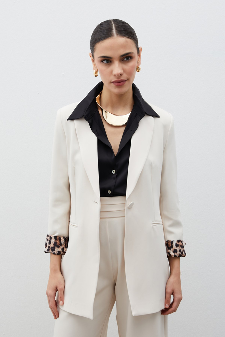 Mono Yaka Klasik Ceket - TAŞ