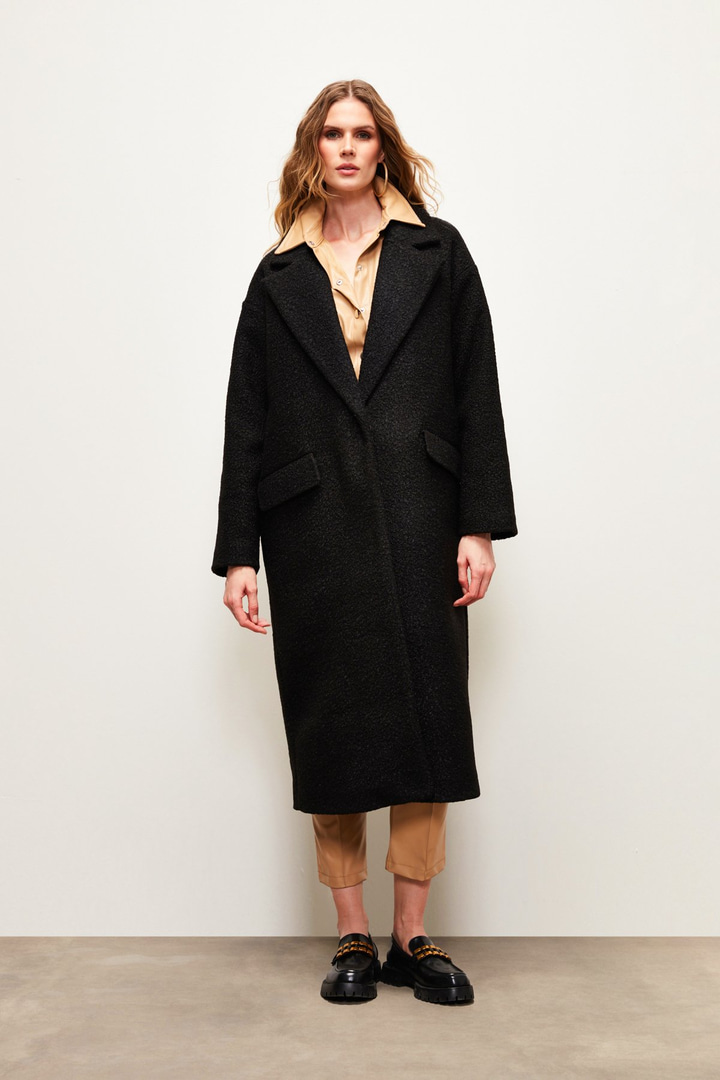 Uzun Buklet Kaban - SİYAH