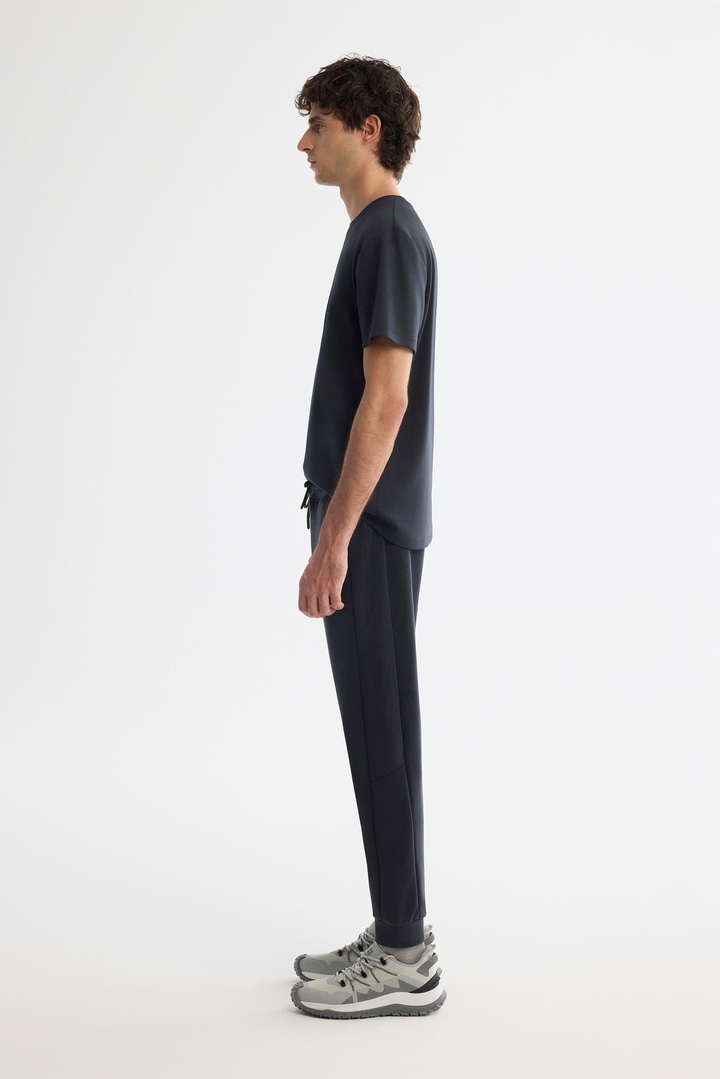 Antrasit Beli Lastikli Bağcıklı Soft Touch Eşofman Altı