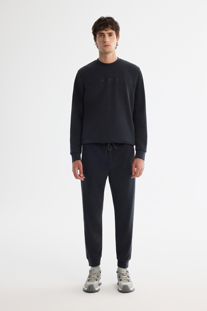 Antrasit Beli Lastikli Bağcıklı Soft Touch Eşofman Altı