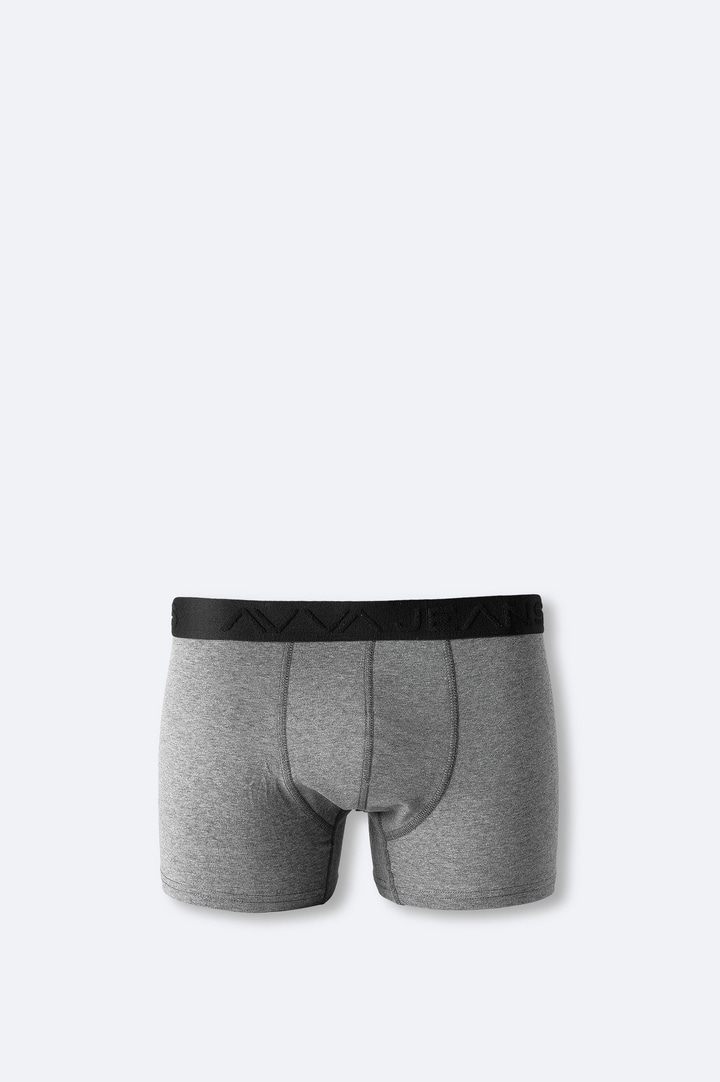 Antrasit Basic Pamuklu Tekli Boxer