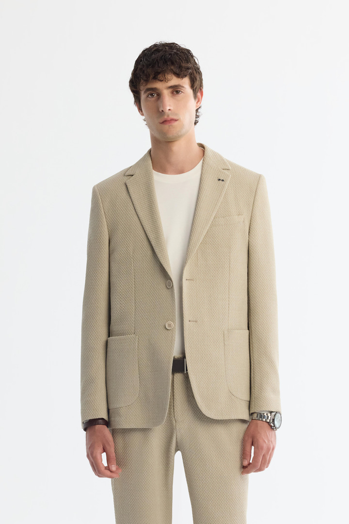 Beige Bi-Stretch Lightweight Jacket