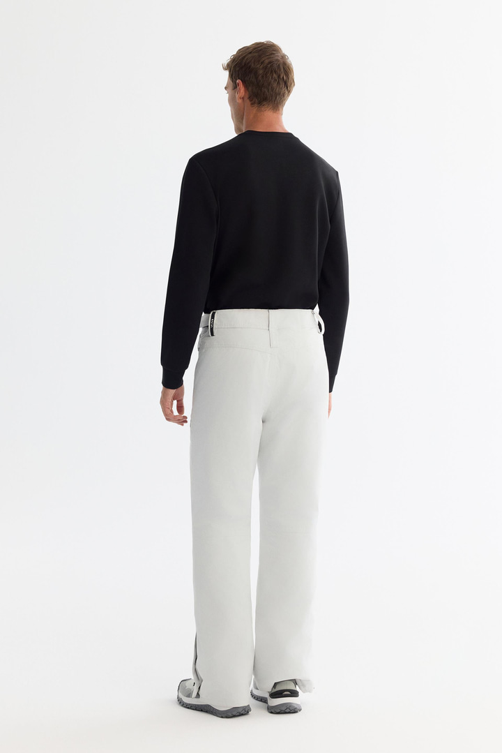 Beyaz Su İtici Rüzgar Geçirmez Paçası Çıtçıtlı Beli Ayarlanabilir Kayak Pantolonu