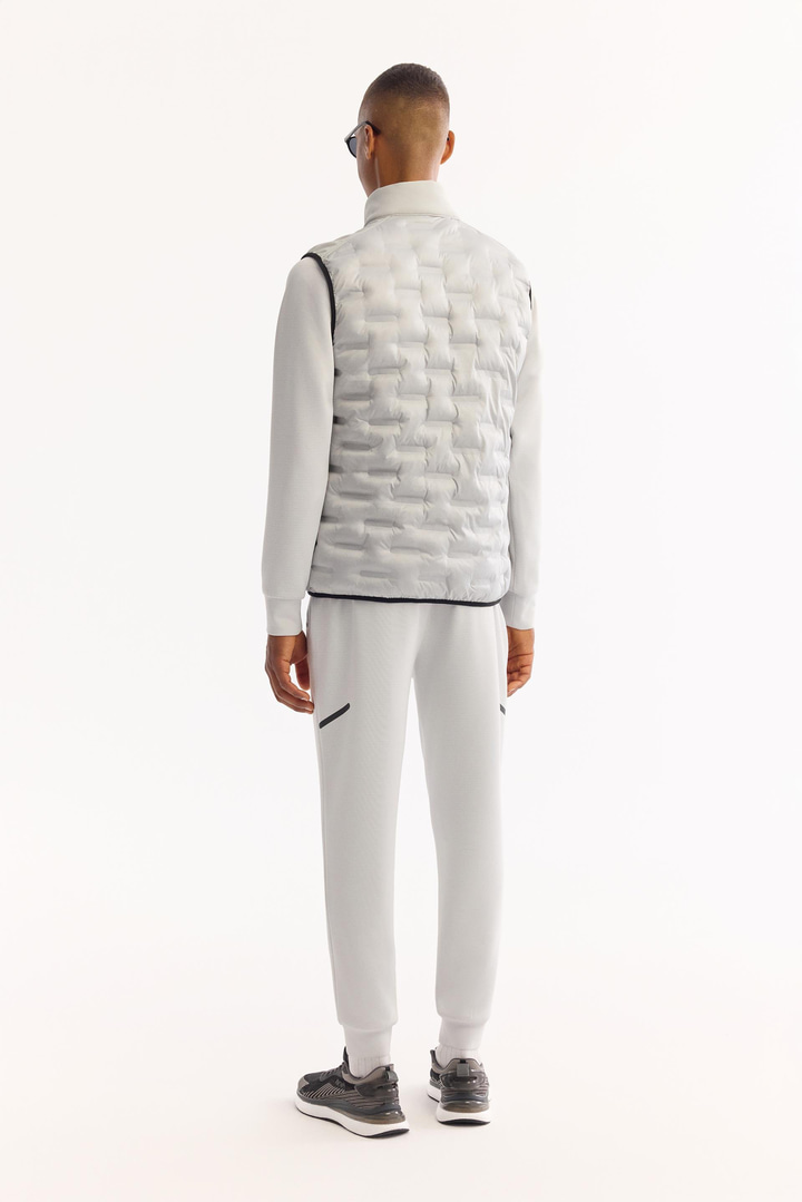 Gri Dik Yaka Su İtici Rüzgar Geçirmez Hafif Şişme Yelek