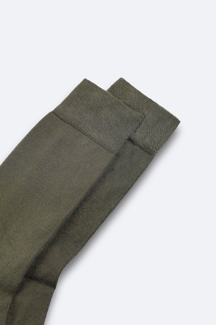 Haki Bambu Soket Çorap