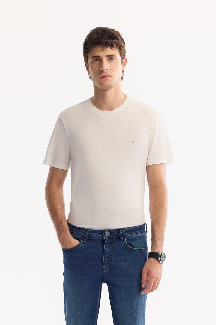 İndigo Klasik Bel Pamuklu Eskitme Yıkmalı Jean Pantolon