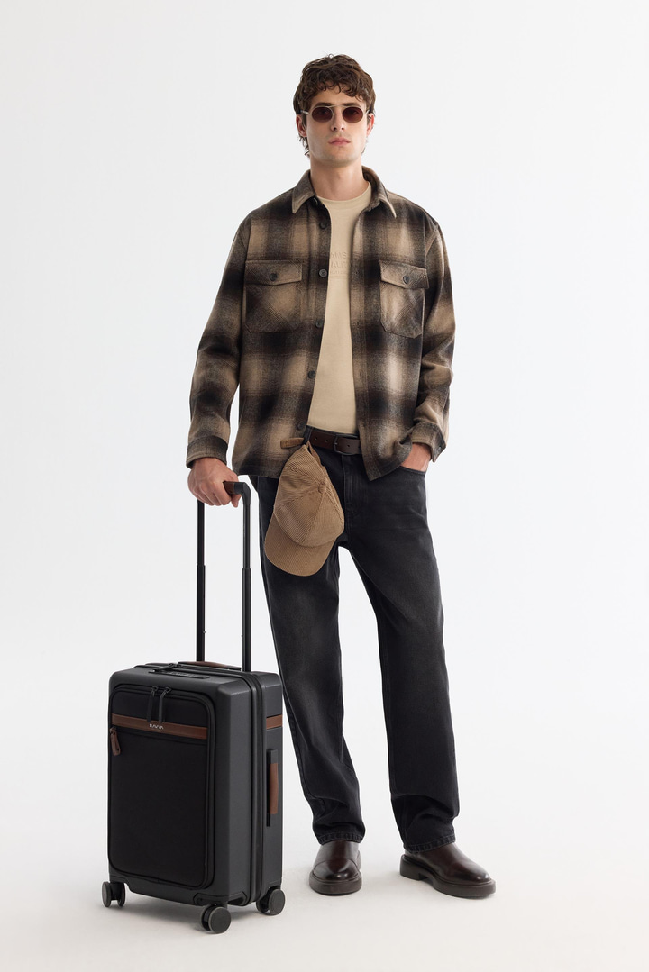 Brown Wool Blend Overshirt