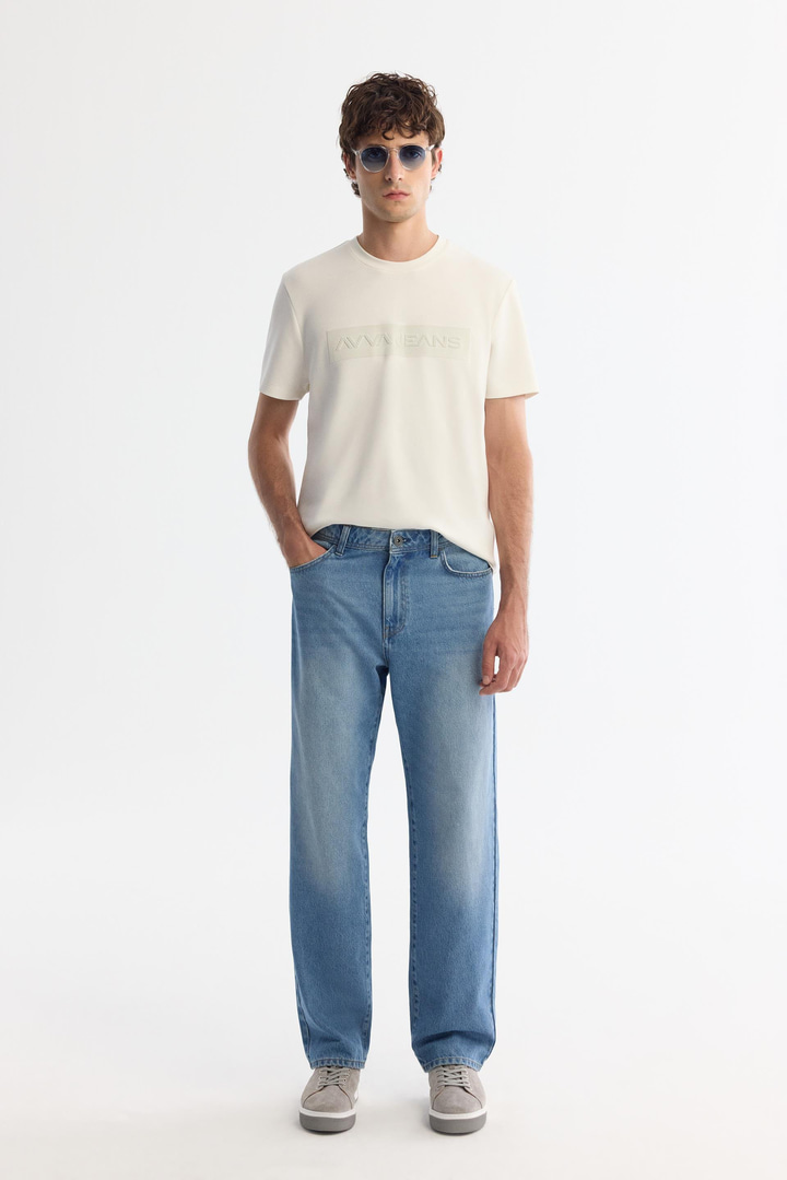 Mavi Klasik Bel Eskitme Yıkama Elastan Jean Pantolon