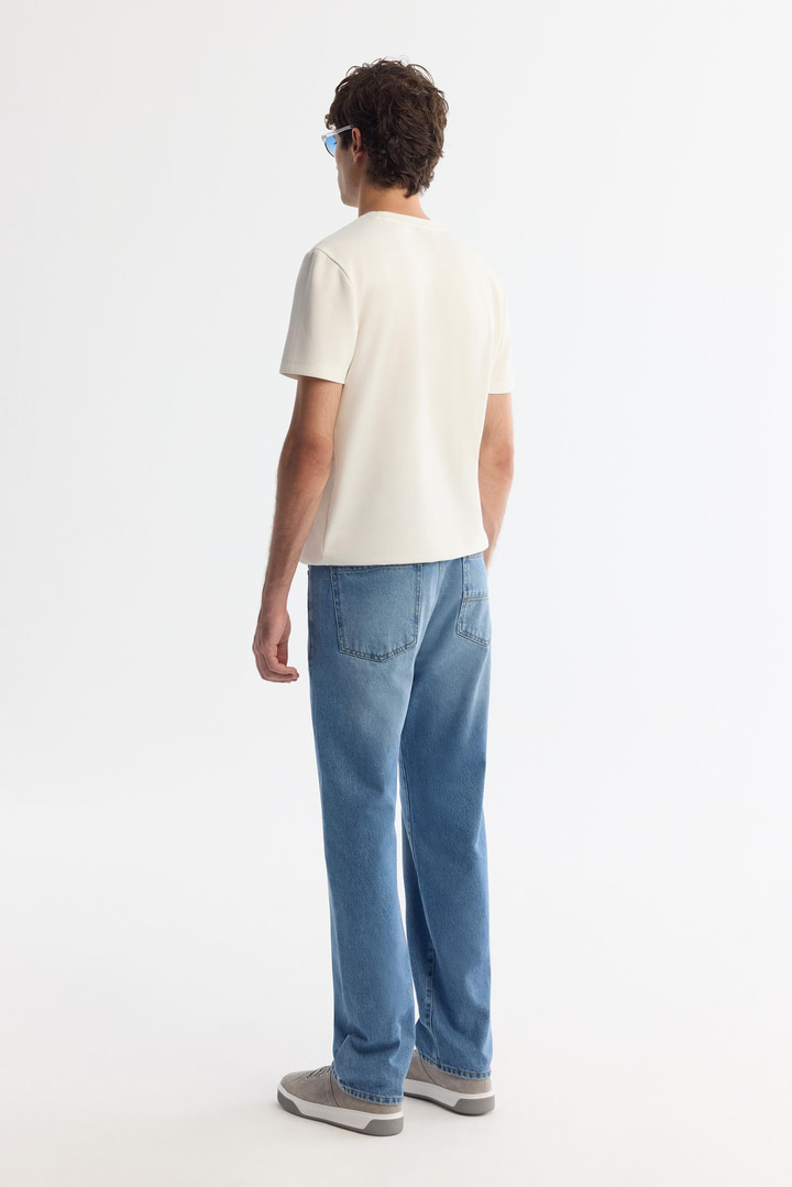 Mavi Klasik Bel Eskitme Yıkama Elastan Jean Pantolon