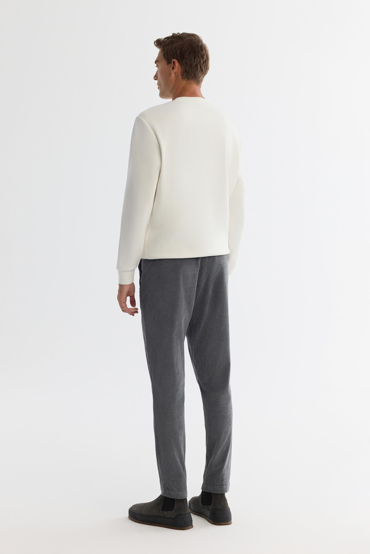 Petrol Mavi Klasik Bel Pamuklu Kalın Fitilli Kadife Chino Pantolon