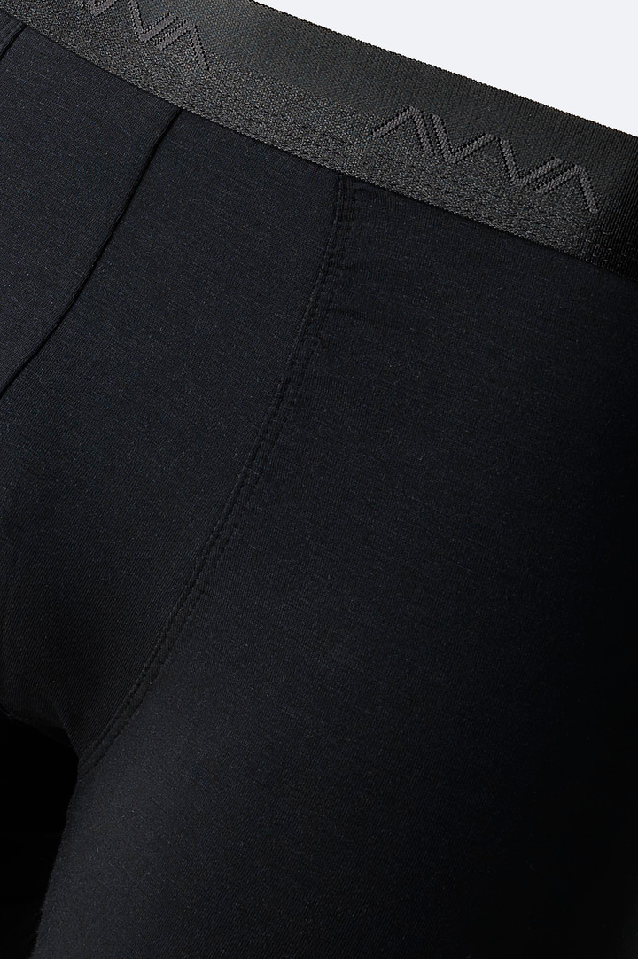 Black Plain Basic Soft Touch Single Boxer