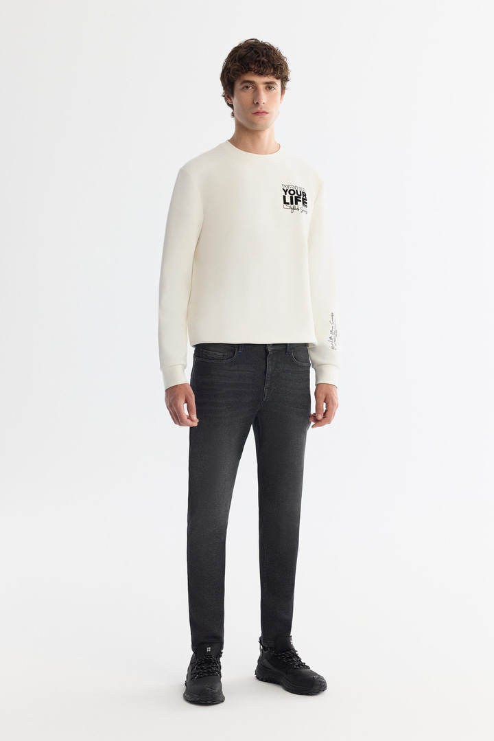 Siyah Klasik Bel Eskitme Yıkama Elastan Jean Pantolon