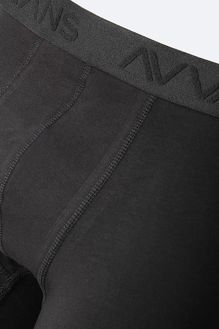 Siyah Basic Pamuklu Tekli Boxer