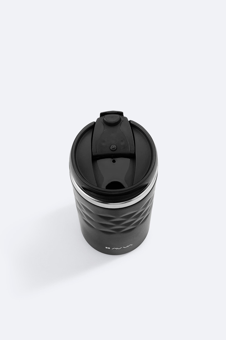 Siyah Paslanmaz %100 Çelik Termos 300 ML