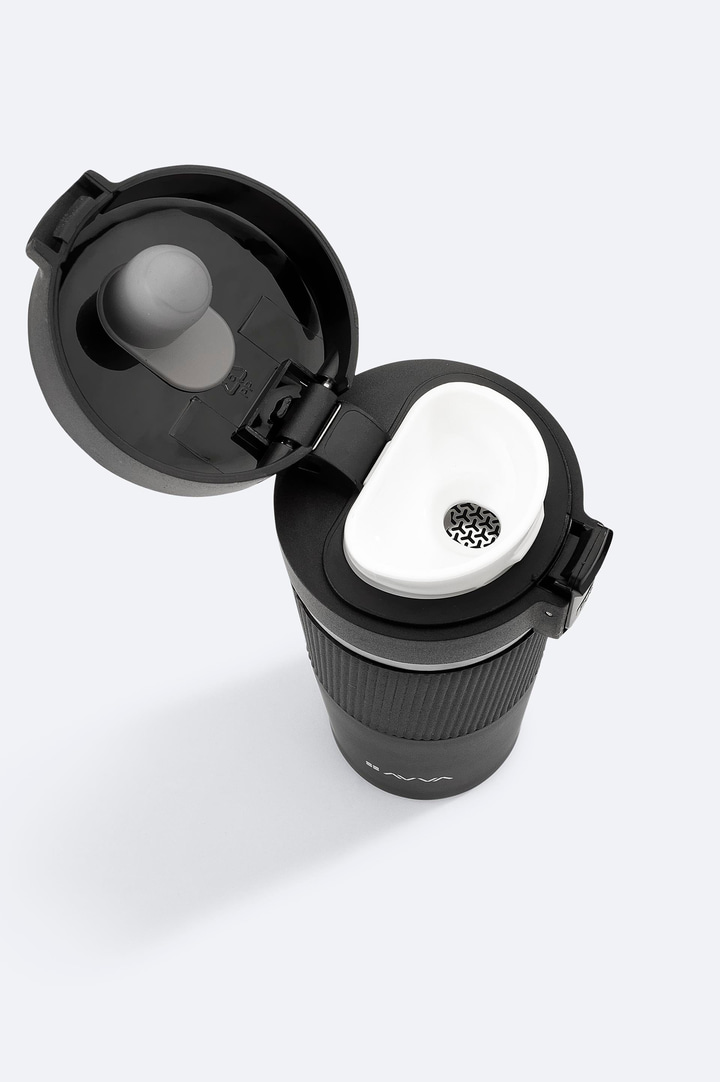 Siyah Paslanmaz %100 Çelik Termos 400 ML