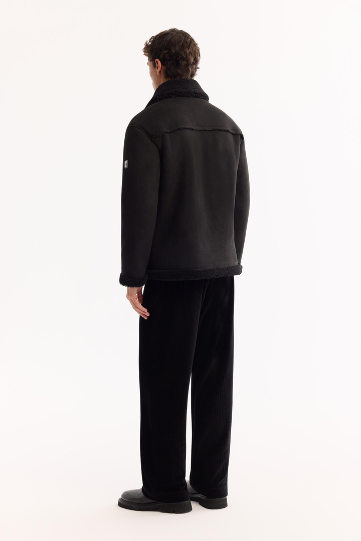 Siyah Kürklü Yaka Napa Mont