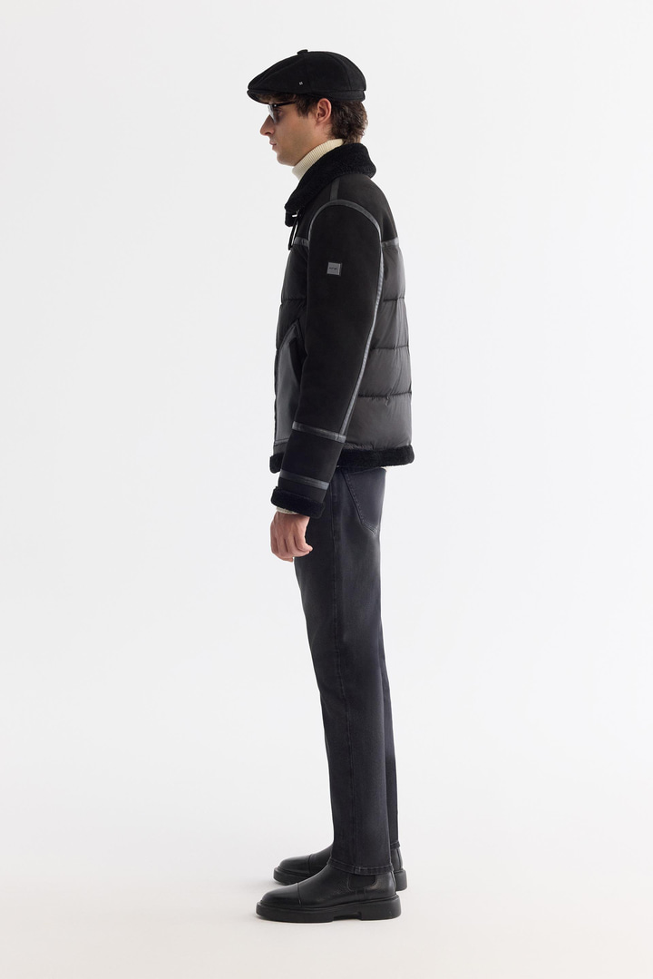 Siyah Kürklü Yaka Napa Mont