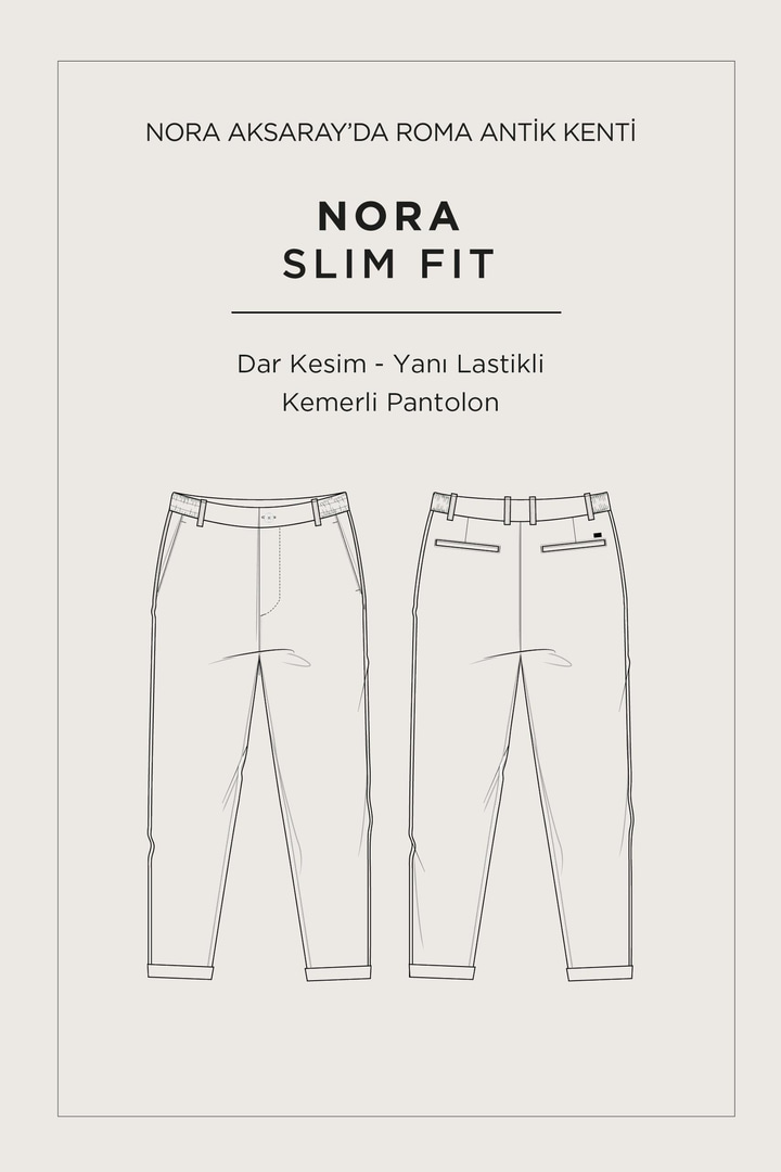 Siyah Yanı Lastikli Bi-Stretch Kolay Ütülenen Chino Pantolon