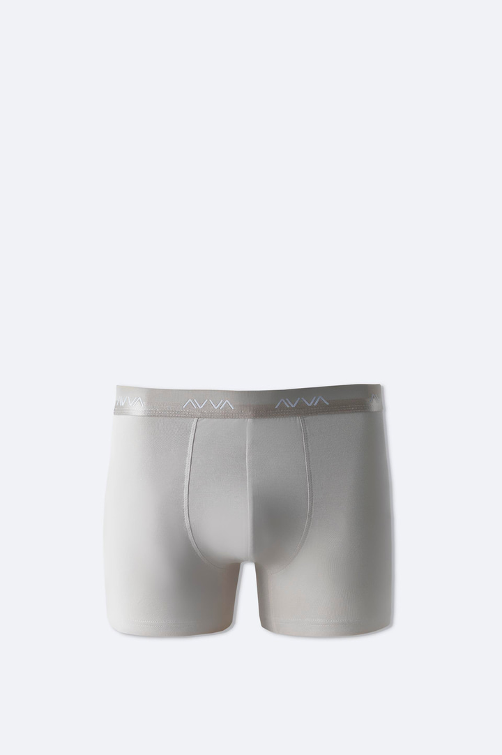 Taupe Plain Basic Soft Touch Single Boxer