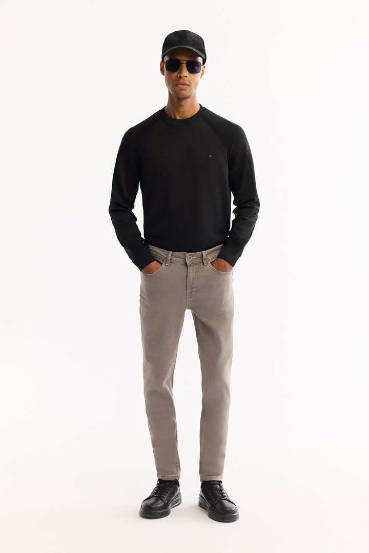 Vizon Klasik Bel Eskitme Yıkamalı Pamuklu Jean Pantolon