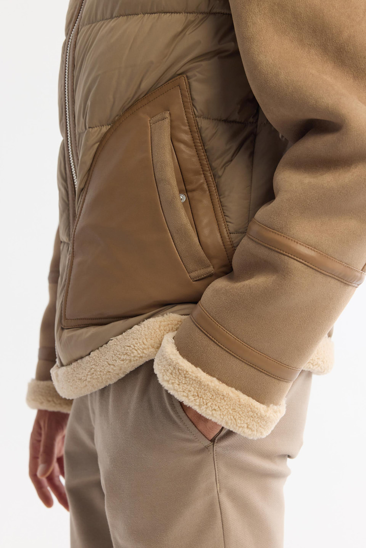 Vizon Kürklü Yaka Napa Mont