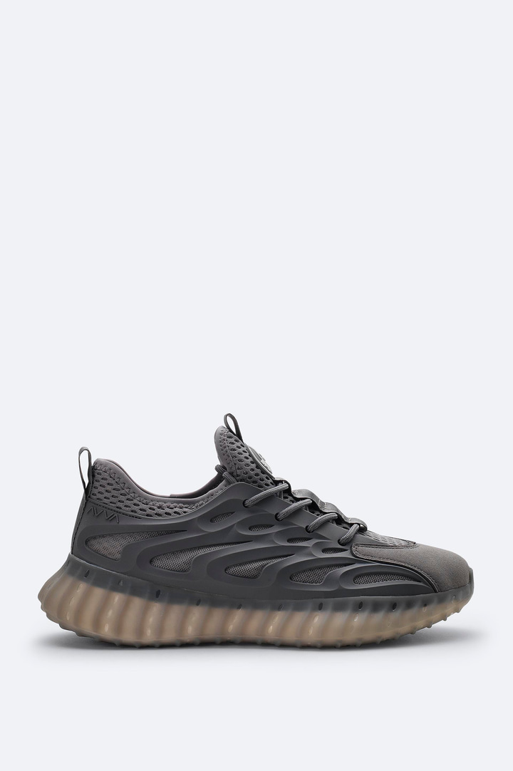 Gri Nefes Alan Hafif Sneaker Ayakkabı