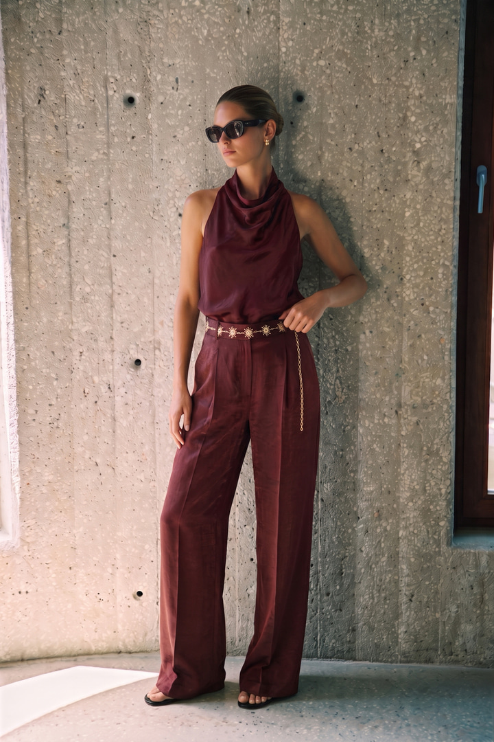 Aura Pantolon - Bordo