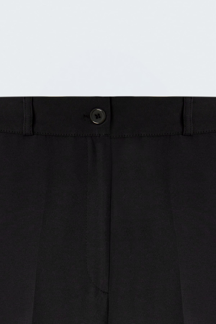 Beli Lastikli Klasik Pantolon - Siyah