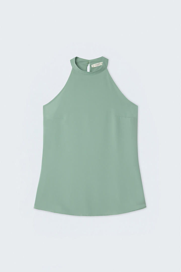 Halter Yaka Bluz - Mint