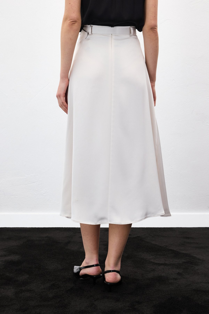 Kemerli Saten Etek - Taş