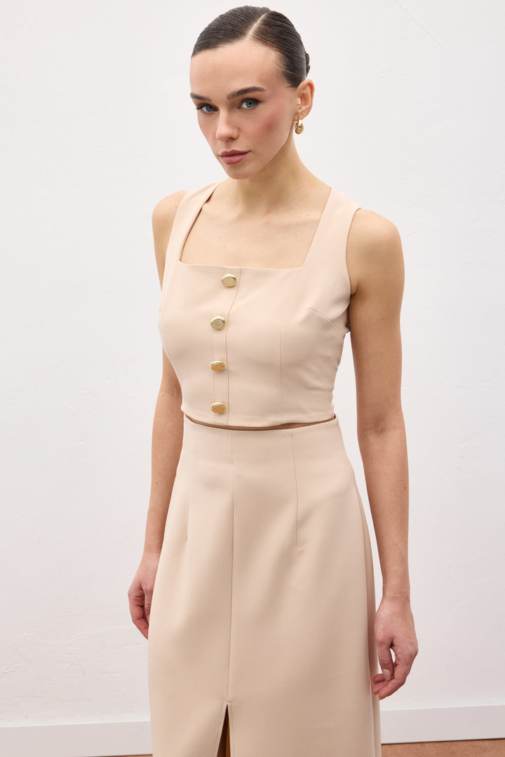 Lucy Crop - Bej