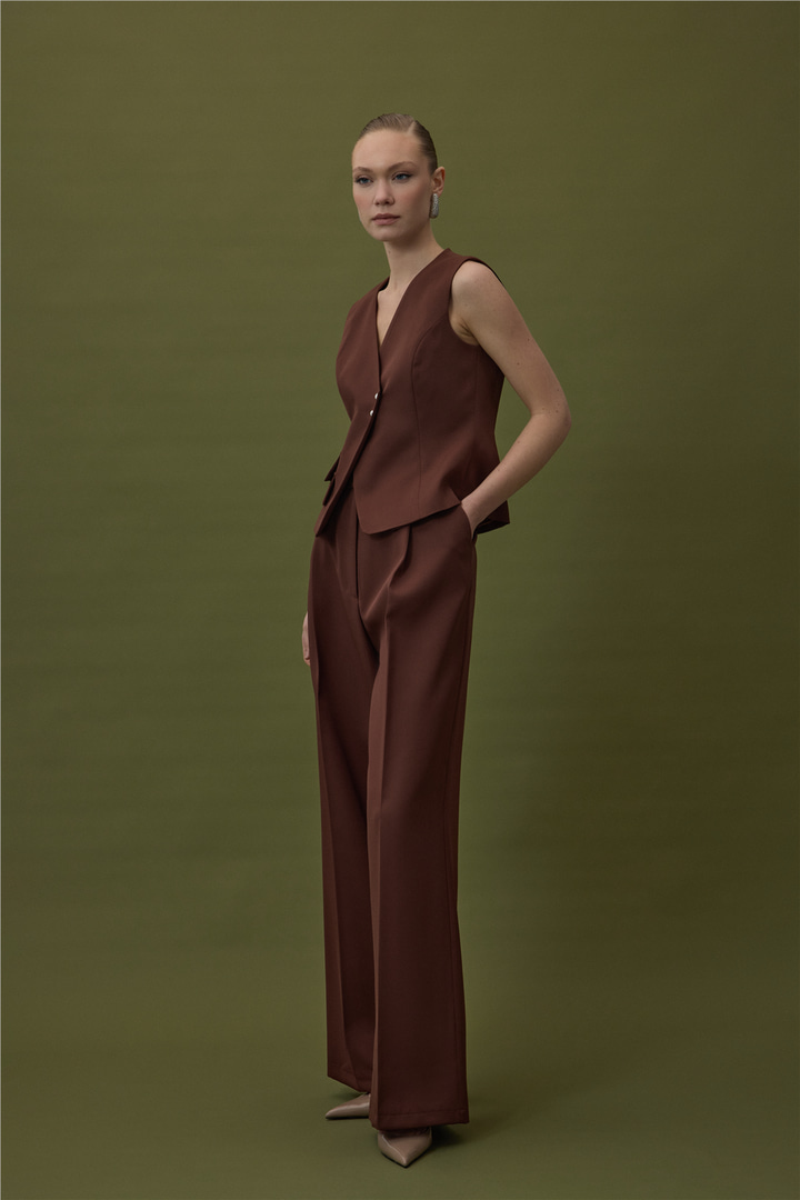 Sofia Palazzo Pantolon - Kahve