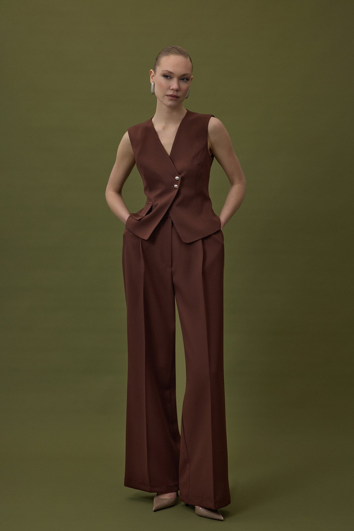 Sofia Palazzo Pantolon - Kahve