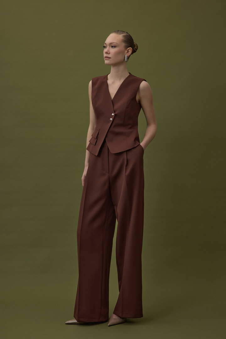 Sofia Palazzo Pantolon - Kahve