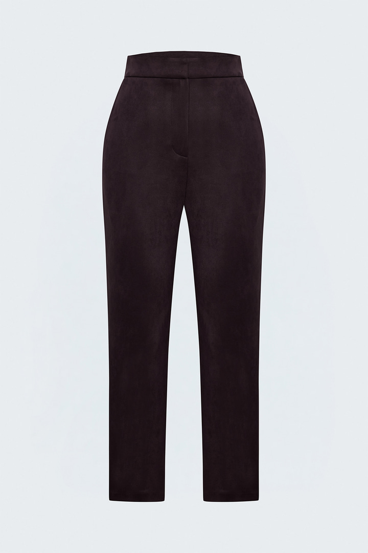 Süet Pantolon - Bordo