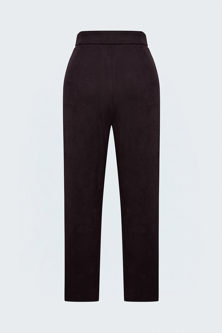 Süet Pantolon - Bordo