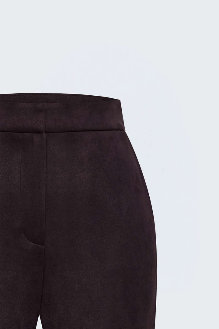 Süet Pantolon - Bordo