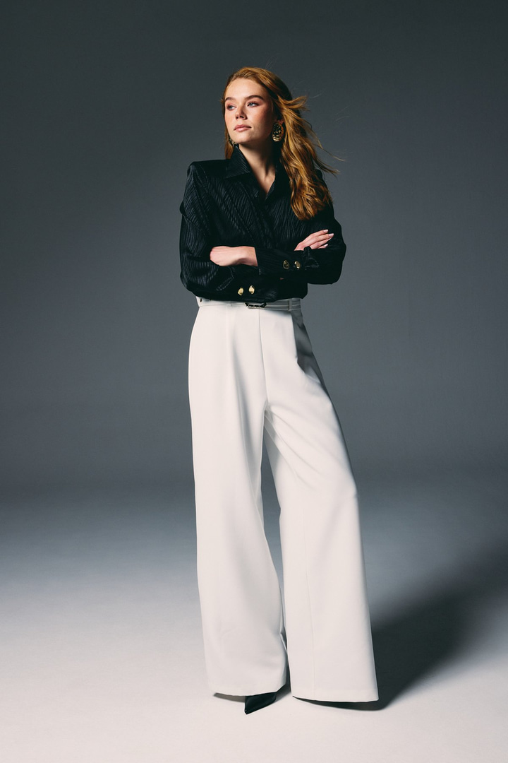 Zebra Desenli Gömlek - Siyah