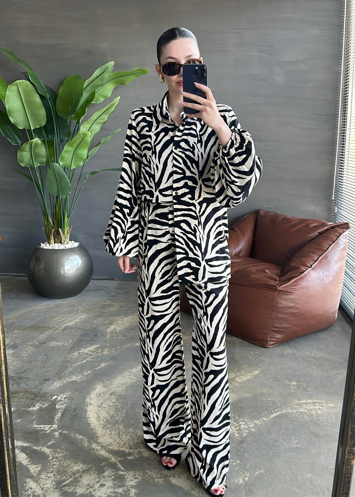 Balon Kol Zebra Desenli Takım RENKLİ